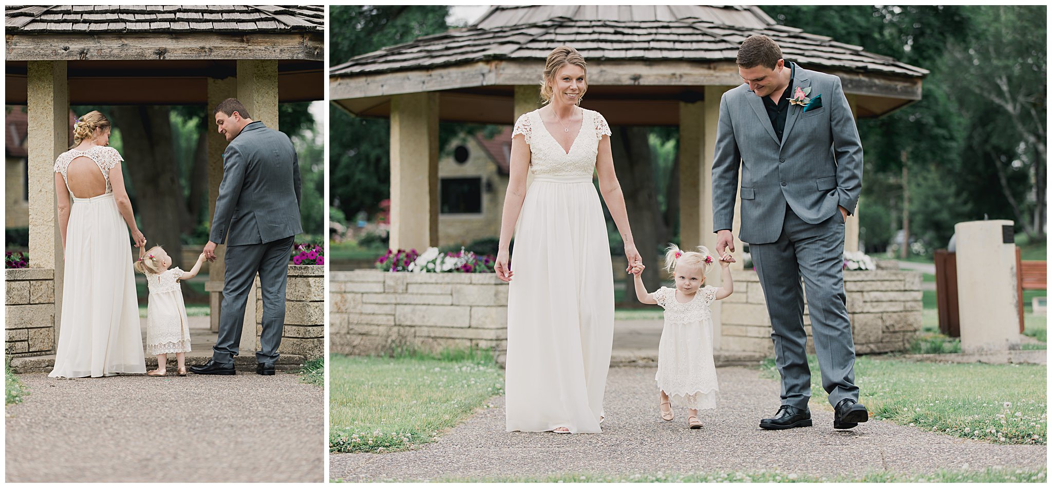 bride and daughter